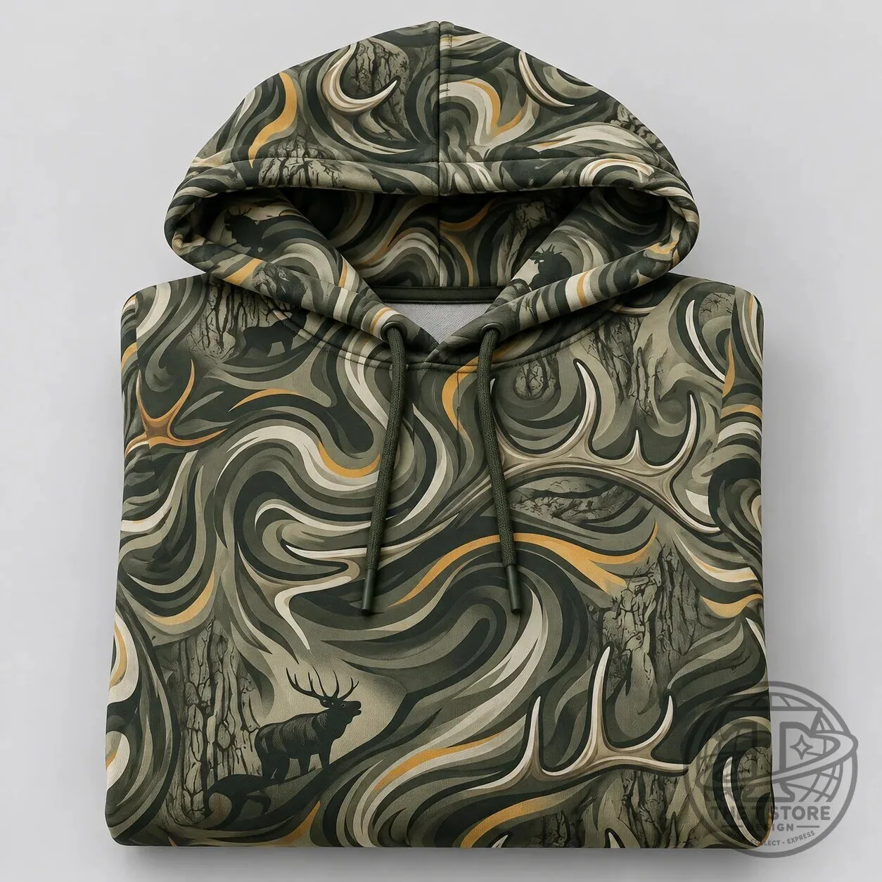 Elk Hunting Swirl Camouflage Pattern Hoodie for Men and Women 10 Elk Hunting Swirl Camouflage Pattern Hoodie for Men and Women