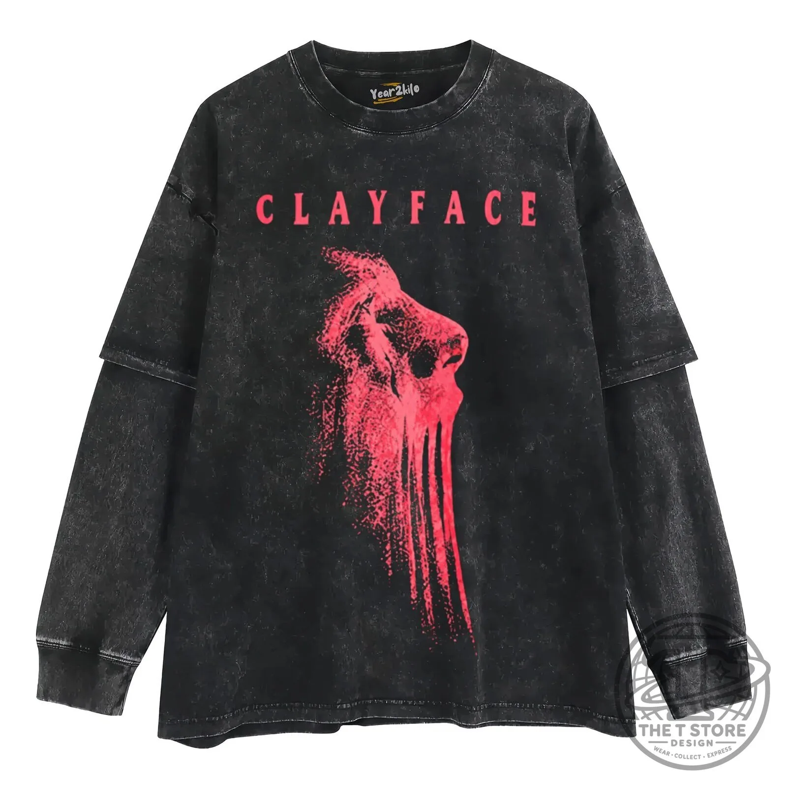 Clayface Batman Villain Distressed Black Graphic Print T-Shirt 11 Clayface Batman Villain Distressed Black Graphic Print T-Shirt