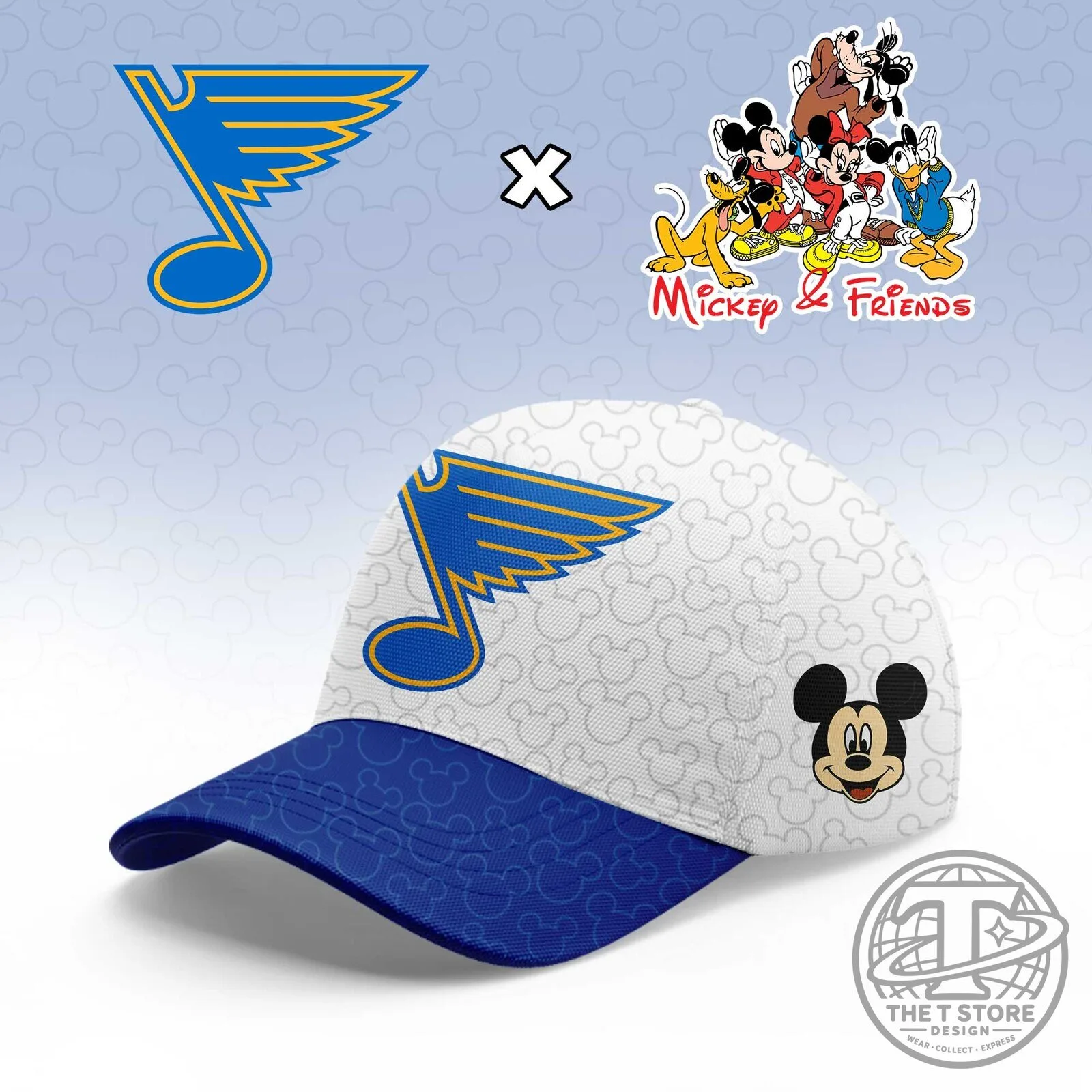 St. Louis Blues Mickey and Friends Night Custom Hockey Jersey 7 St. Louis Blues Mickey and Friends Night Custom Hockey Jersey