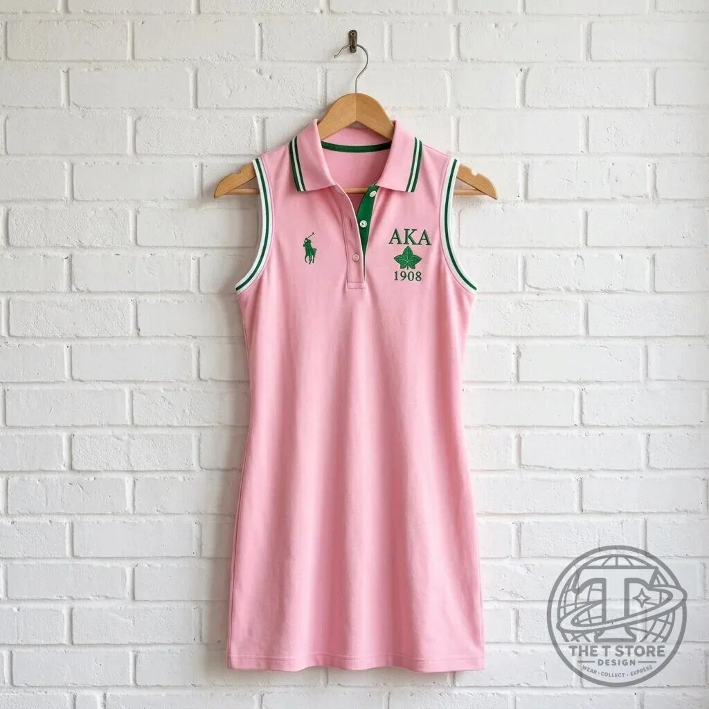 Alpha Kappa Alpha Sorority Incorporated Sleeveless Polo Dress 11 Alpha Kappa Alpha Sorority Incorporated Sleeveless Polo Dress