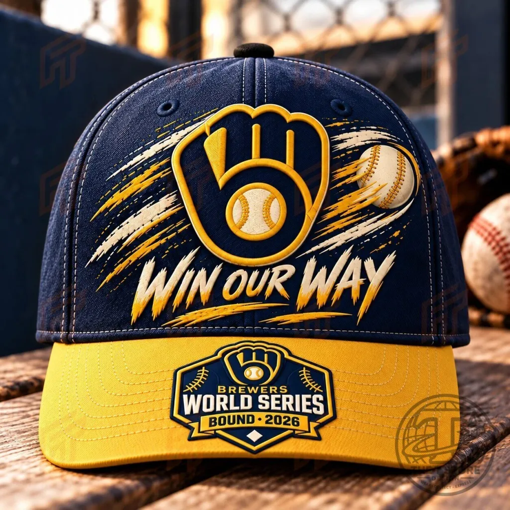 2026 Baseball Cap Hat for Milwaukee Brewers World Series Bound Fans 2026 Baseball Cap Hat for Milwaukee Brewers World Series Bound Fans