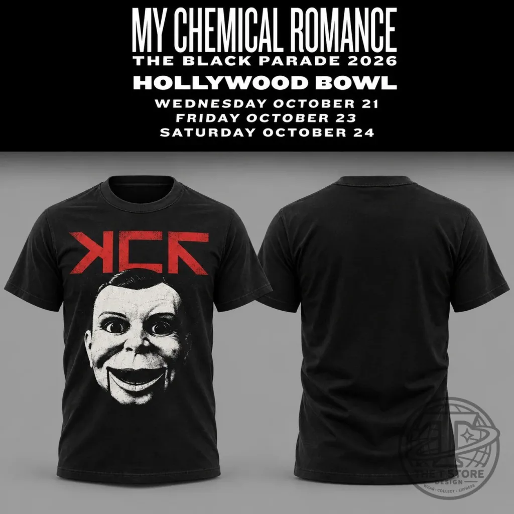 The Black Parade Concert T-Shirt for My Chemical Romance at Hollywood Bowl 2026 The Black Parade Concert T-Shirt for My Chemical Romance at Hollywood Bowl 2026